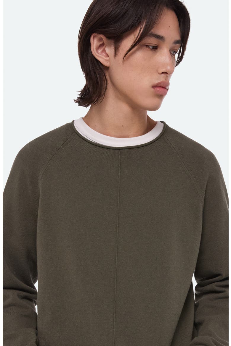 Pintuck Crewneck Sweater, Alternate, color, FOREST NIGHT