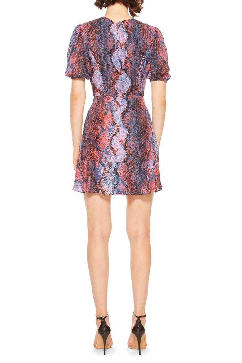 Soliana Snake Print Minidress, Alternate, color, SERPENTINA