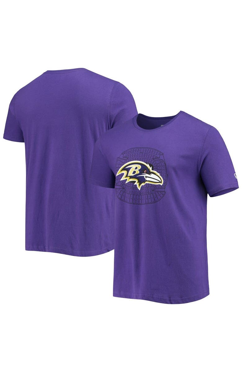 New Era Men's New Era Purple Baltimore Ravens Stadium T-Shirt, Alternate, color, 