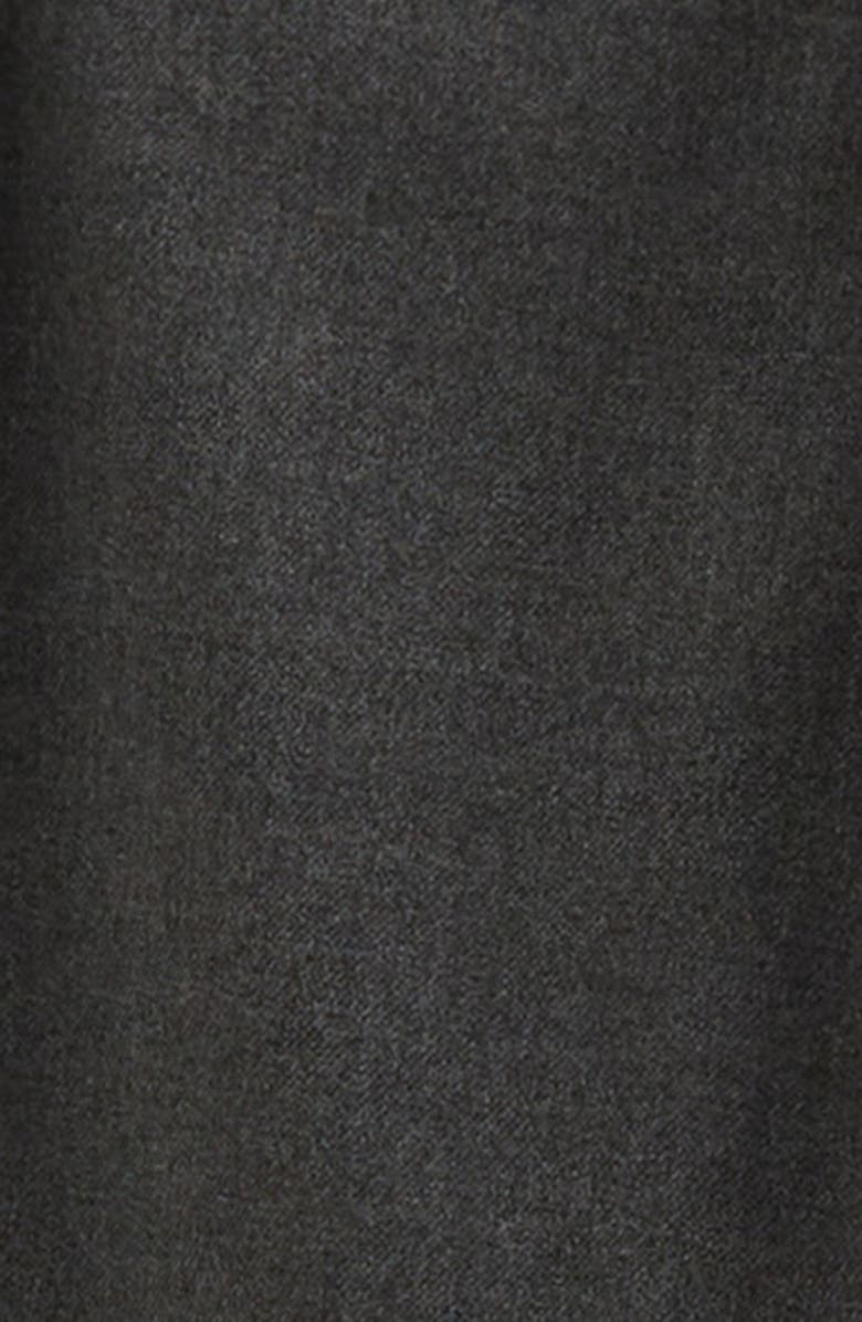 Nordstrom Kids' Flat Front Stretch Dress Pants, Alternate, color, Charcoal Grey Heather