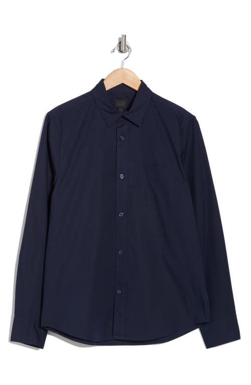 14th & Union Stretch Cotton Poplin Button-up Shirt In Navy Blazer