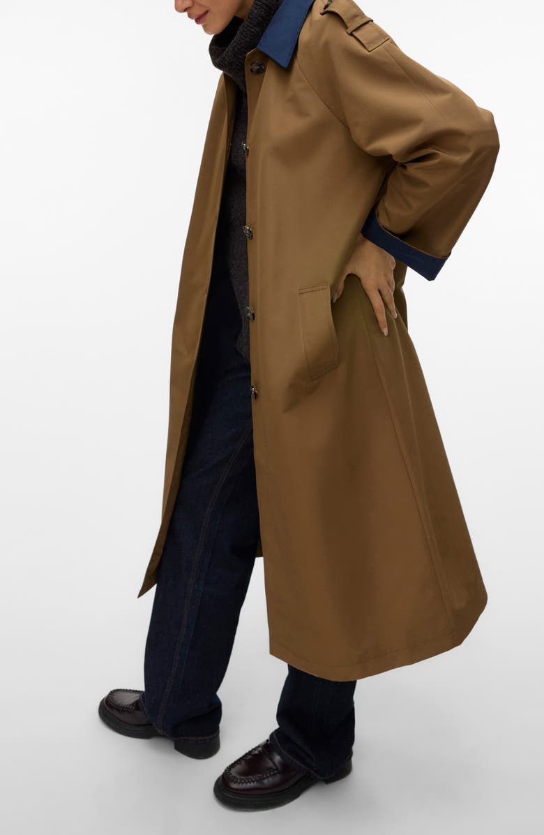 VERO MODA Lucia Maria Water Resistant Coat, Alternate, color, Cub Detail Navy Blaz