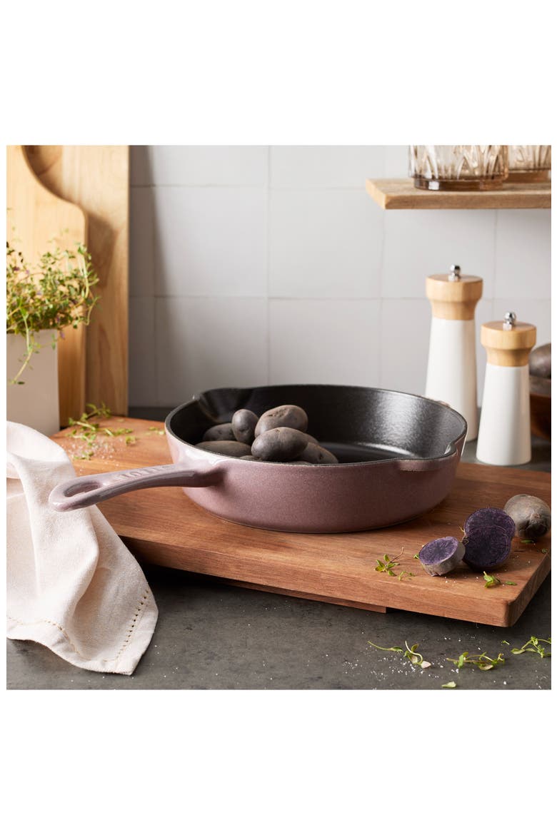 8.5-Inch Enameled Cast Iron Traditional Deep Skillet, Alternate, color, LILAC