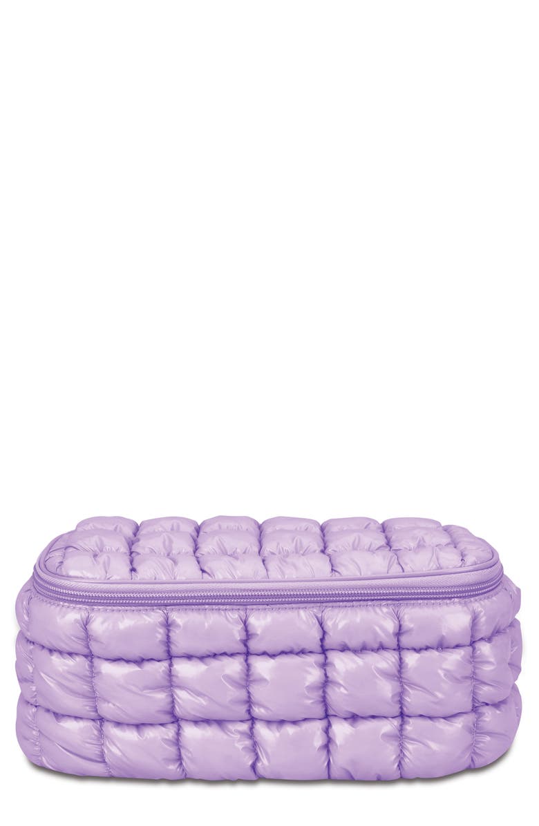 Iscream Kids' Shiny Puffer Cosmetics Case, Main, color, Purple