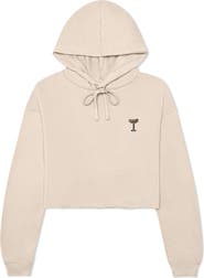Dalix Coffee Martini Cropped Hoodie