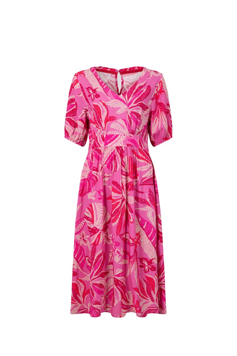 Dilsha Printed Midi Dress, Alternate, color, Hot Pink