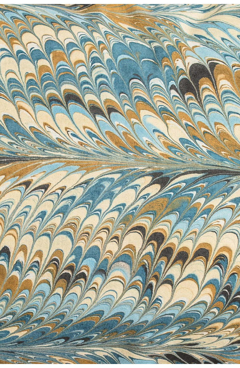 Inner Child Nila Feathers Hand-Marbled Pillow - Cover Only, Alternate, color, Nila