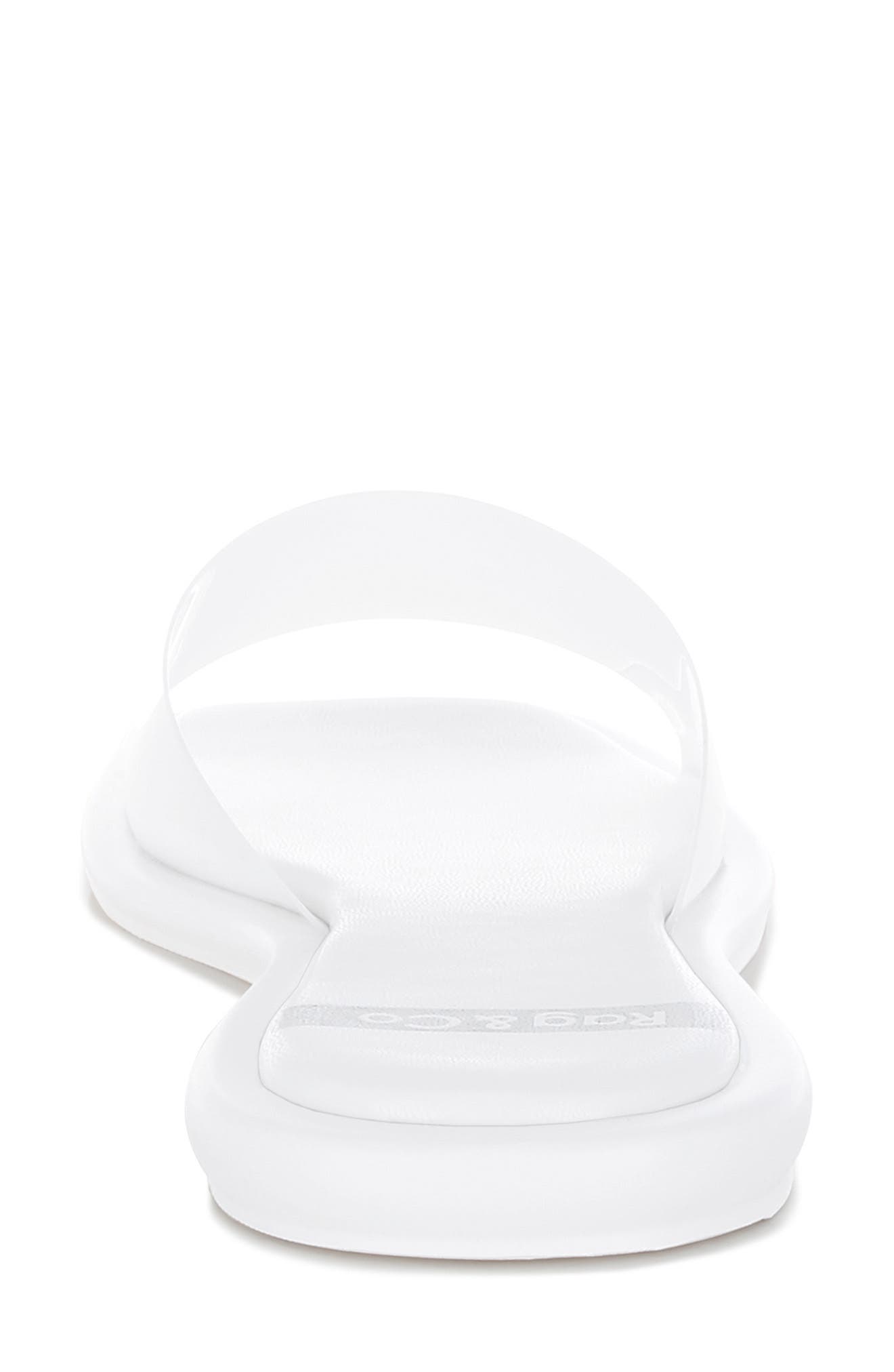 Aponi Slide Sandal, Alternate, color, WHITE