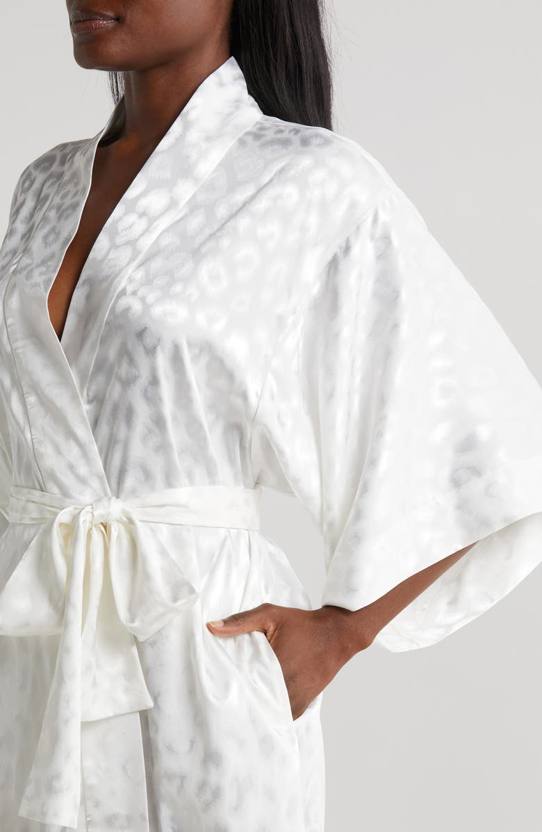 Natori Decadence Leopard Satin Damask Wrap, Alternate, color, 