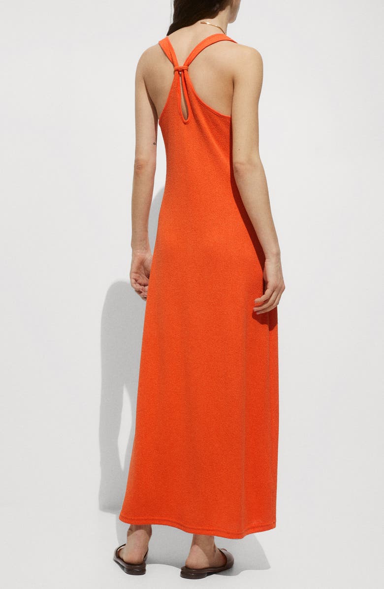 MANGO Racerback Knit Dress, Alternate, color, Orange