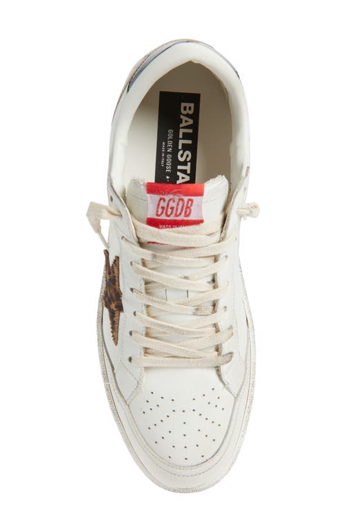 Golden Goose White Leather Ballstar 2 Sneakers In Multi