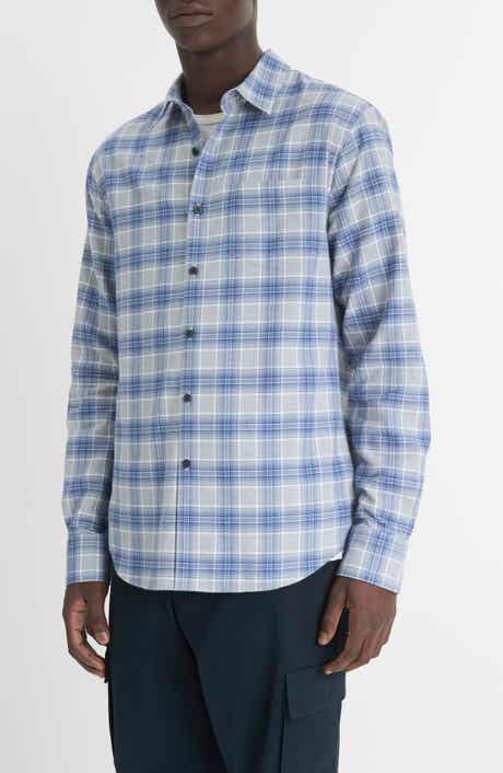 Vince Vineyard Plaid Button-Up Shirt
