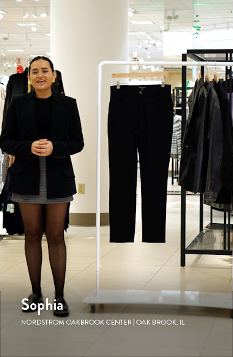 High Waist Ponte Knit Slim Fit Jeans, sales video thumbnail