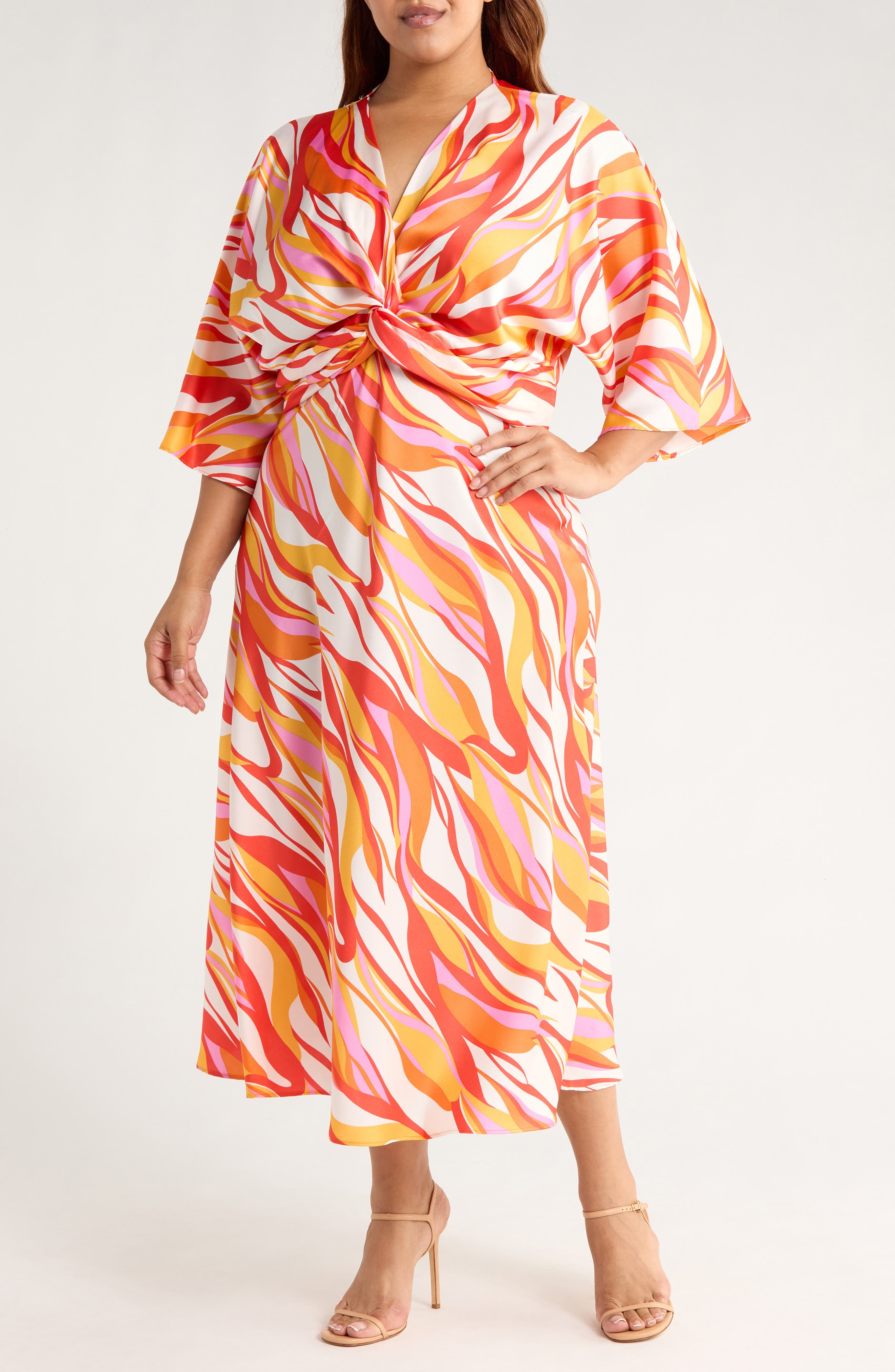 Abstract Front Twist Dress - image 3