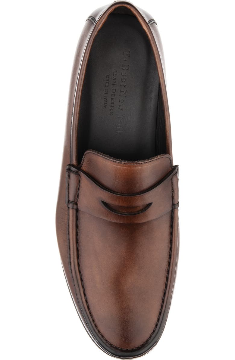 TO BOOT NEW YORK Clapton Penny Loafer, Alternate, color, Burnished Brown