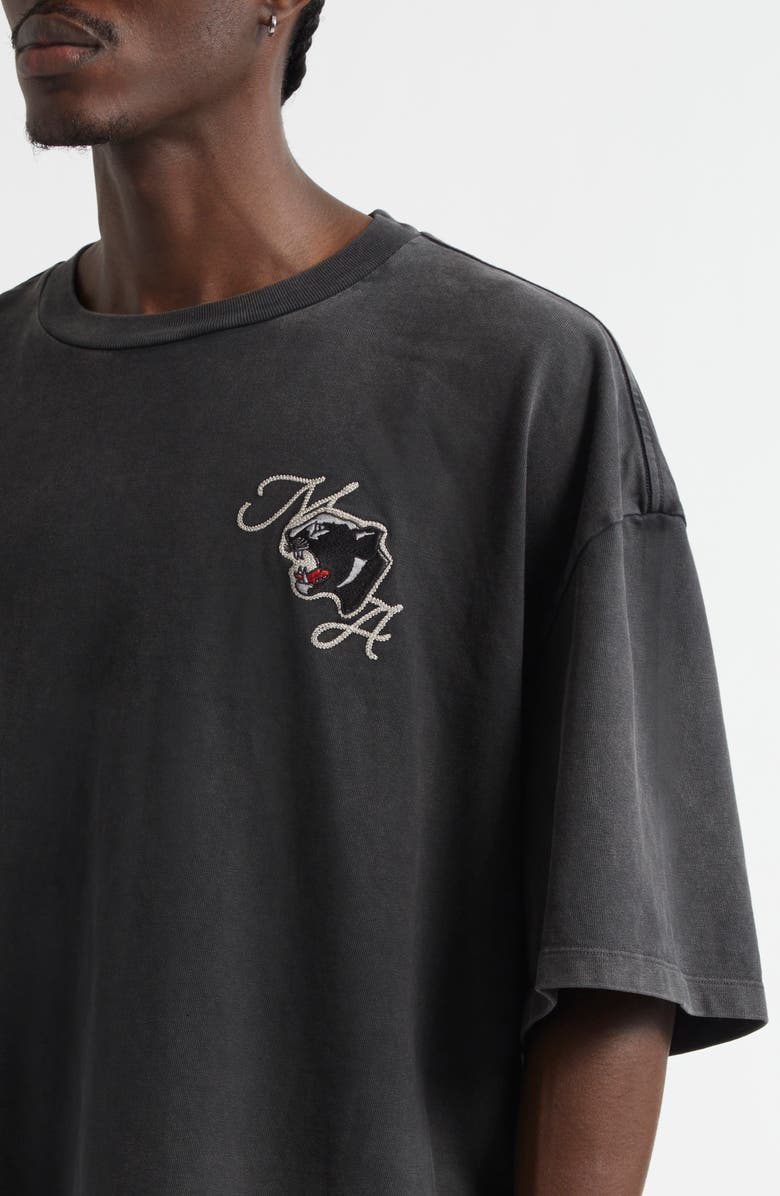 AMIRI Skate Monogram Cotton T-Shirt, Alternate, color, Black