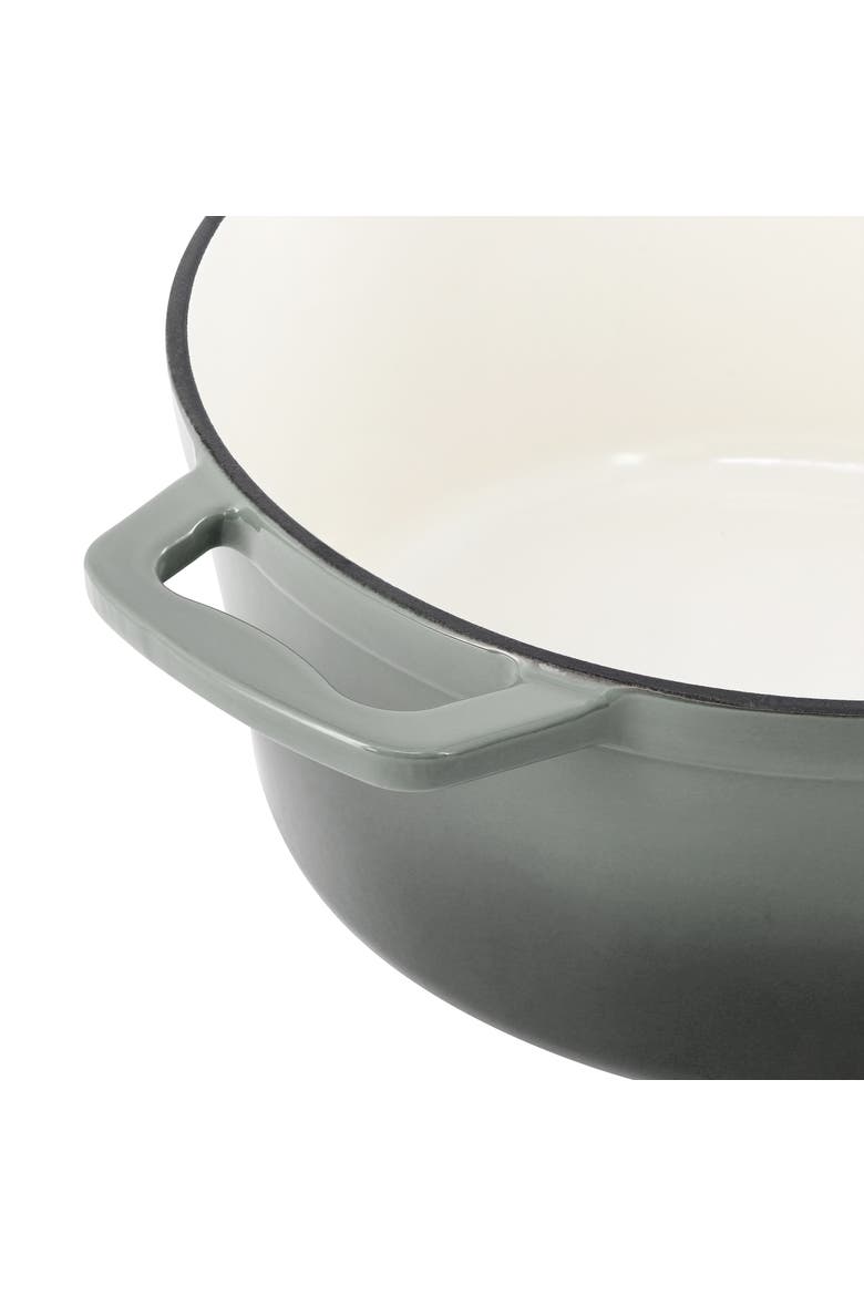 2.7 Quart Round Enameled Cast Iron Casserole, Alternate, color, Gray