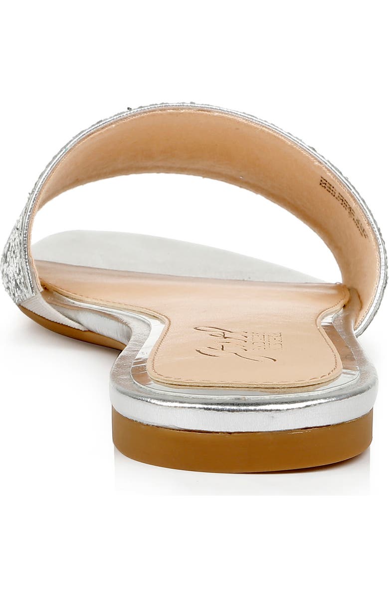 Jewel Badgley Mischka Dillian Glitter Slide Sandal, Alternate, color, Silver Glitter