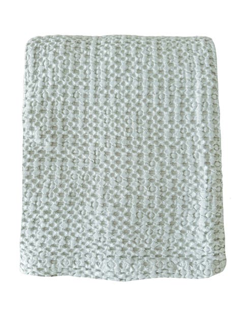 Stonewashed Waffle Cotton Throw