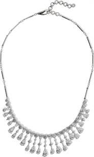 Nadri Hera Fringe Cubic Zirconia Frontal Necklace