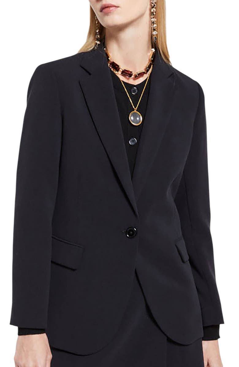 ottod'Ame Classic Tailored Blazer, Main, color, Black