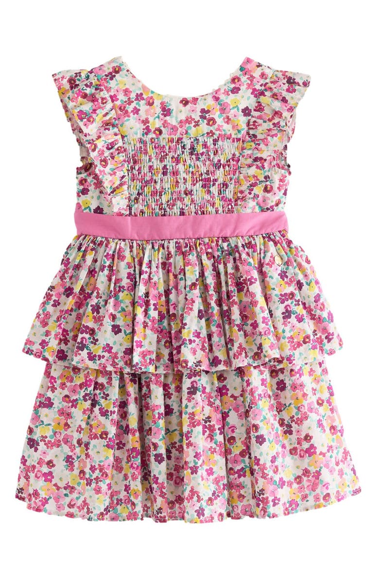 Laura Ashley Kids' Ancroft Floral Cotton Dress, Main, color, Purple