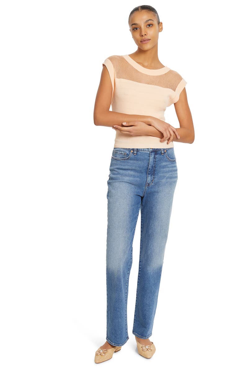 Sam Edelman Samara Mixed Media Sweater, Alternate, color, Bellini