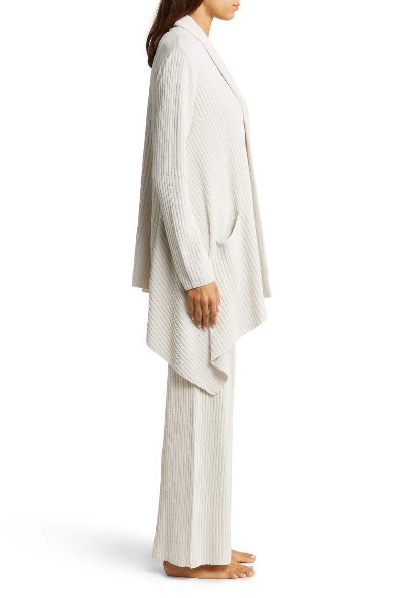 Draped Shawl Collar Cardigan, Alternate, color, ALMOND