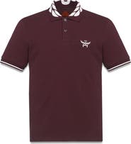 MCM Laurel Logo Piqué Polo in Organic Cotton