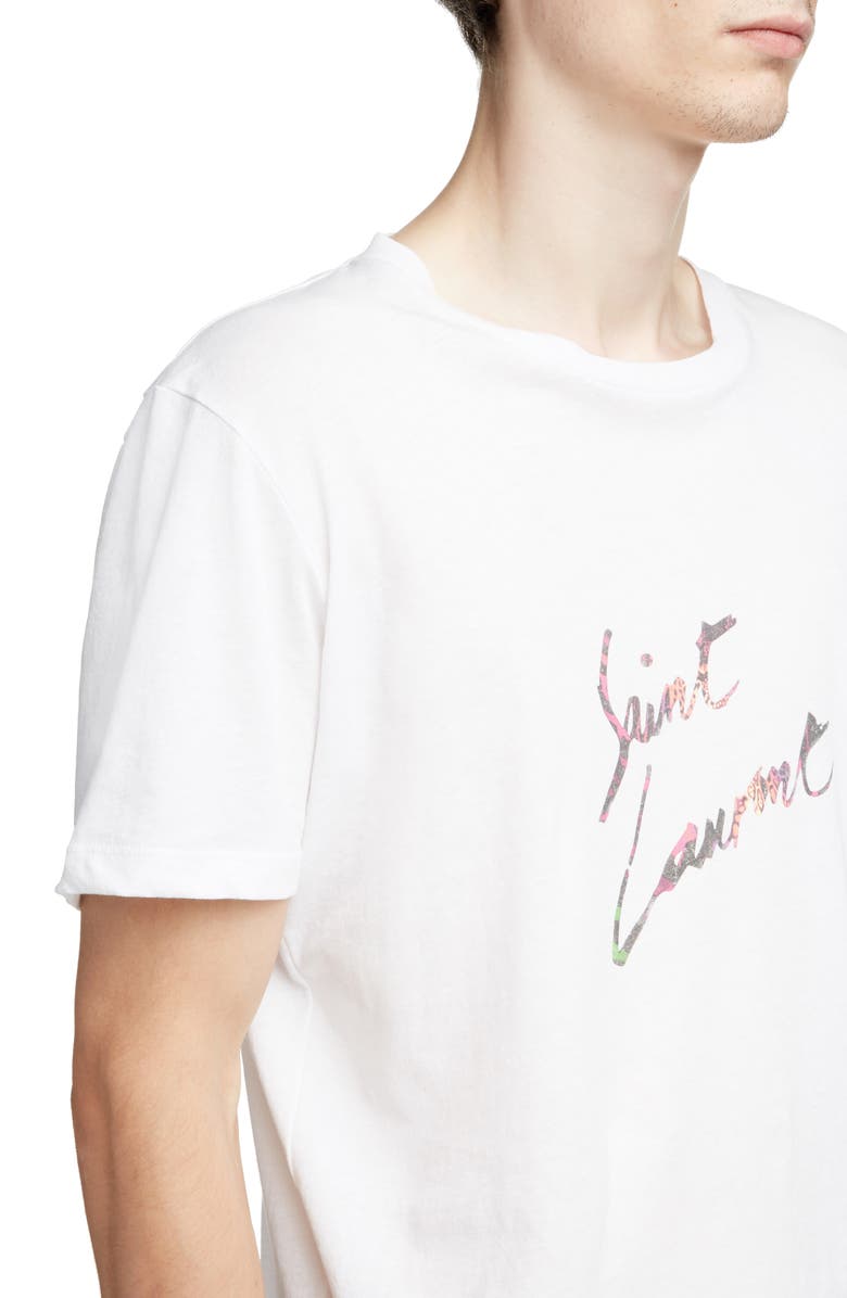 Saint Laurent Logo T-Shirt, Alternate, color, 