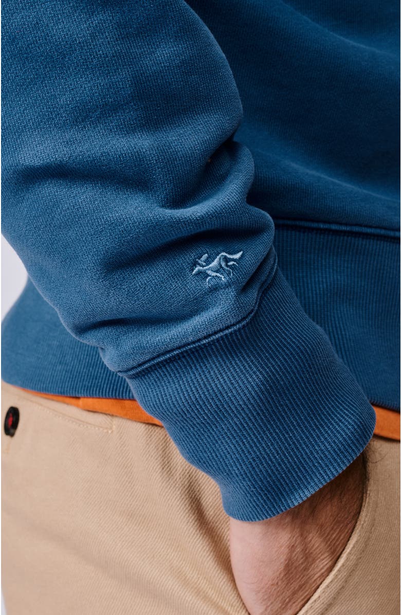 Aubin Brandon Crew Neck Relaxed Sweatshirt, Alternate, color, Washed Cobalt