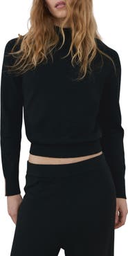 MANGO Mock Neck Sweater
