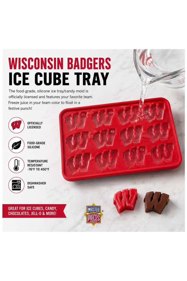 Wisconsin Badgers Ice Cube Tray, Alternate, color, Red
