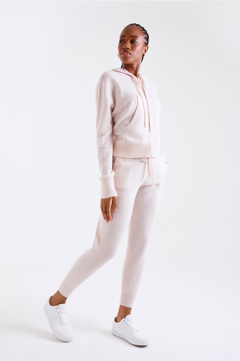 Lavinia Crop 100% Cashmere Sweater, Alternate, color, KISSED PINK