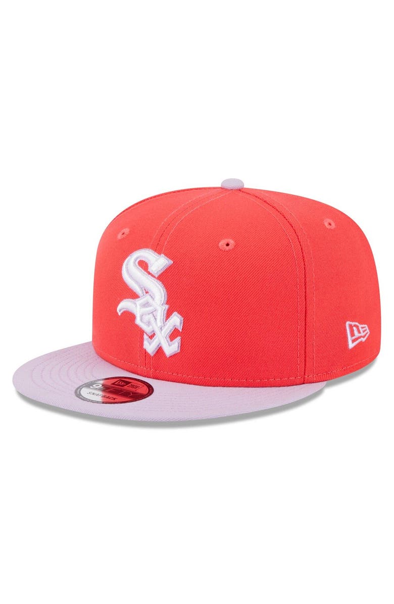 New Era Men's New Era Red/Purple Chicago White Sox Spring Basic Two-Tone 9FIFTY Snapback Hat, Main, color, Red