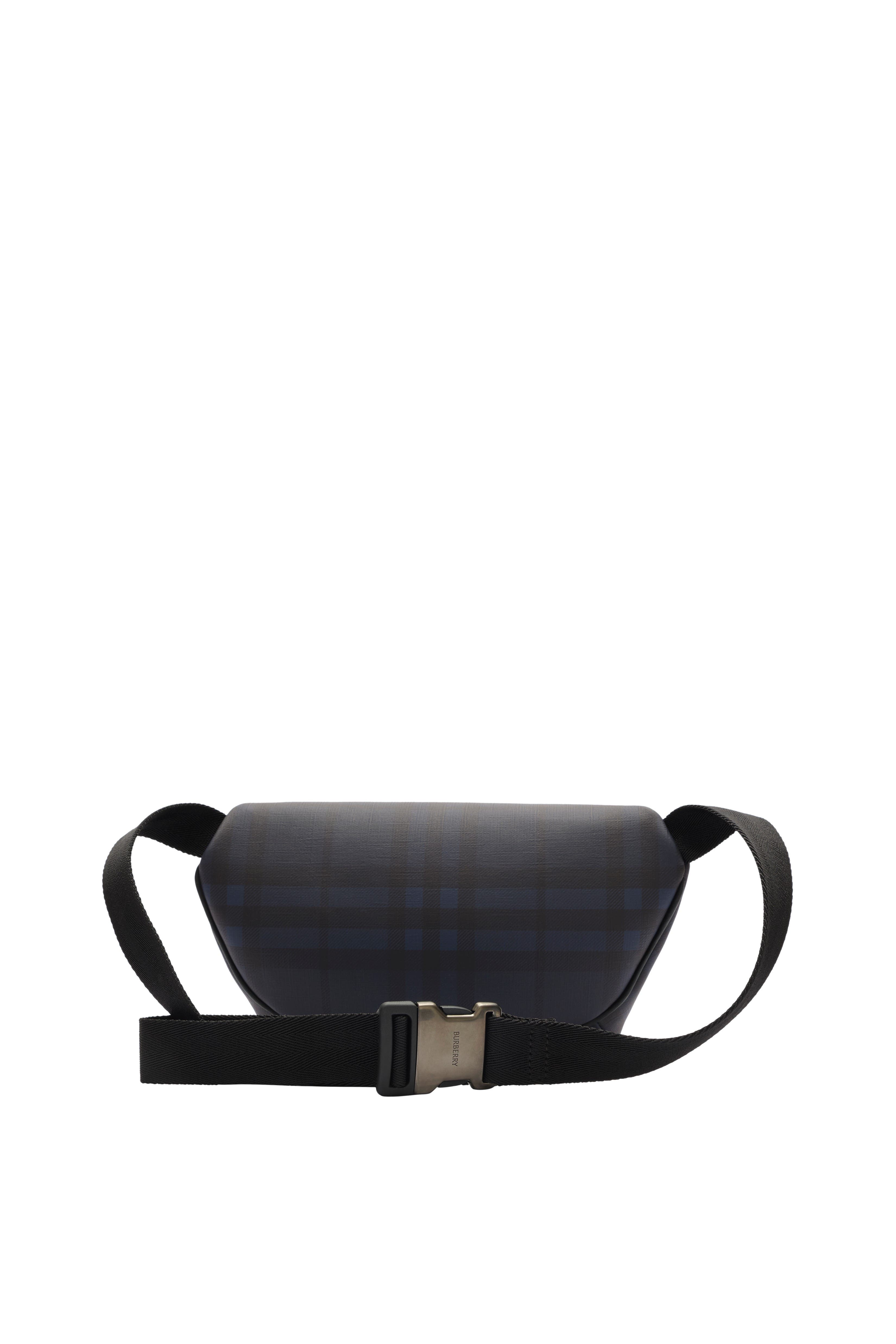 Burberry City Check Belt Bag, Alternate, color, Navy