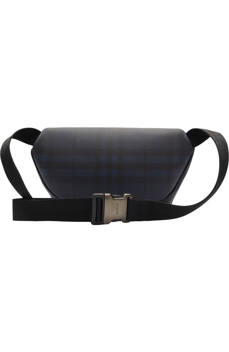 Burberry City Check Belt Bag, Alternate, color, Navy