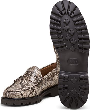Larson Snakeskin Embossed Penny Loafer