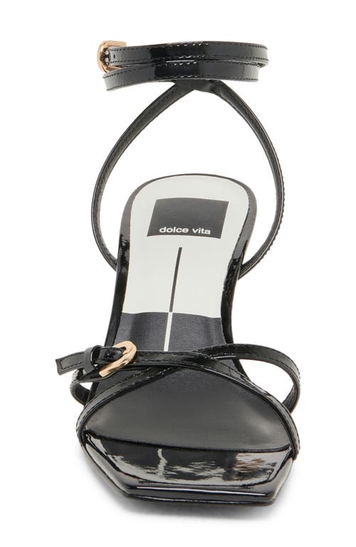 Dolce Vita Bamby Ankle Strap Sandal In Midnight Patent Leather