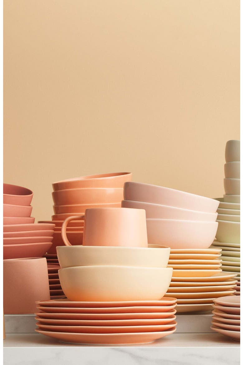 Delilah Porcelain 6-Piece Pasta Bowl Set, Alternate, color, Terracotta