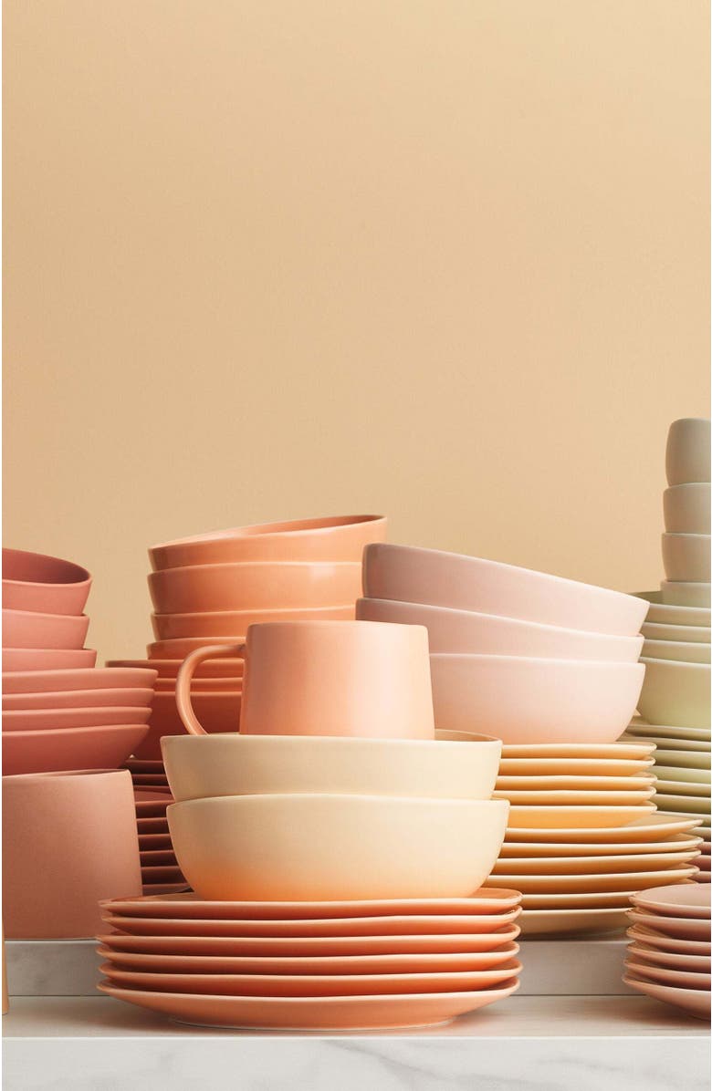 Stone Lain Delilah Porcelain 6-Piece Pasta Bowl Set, Alternate, color, Terracotta