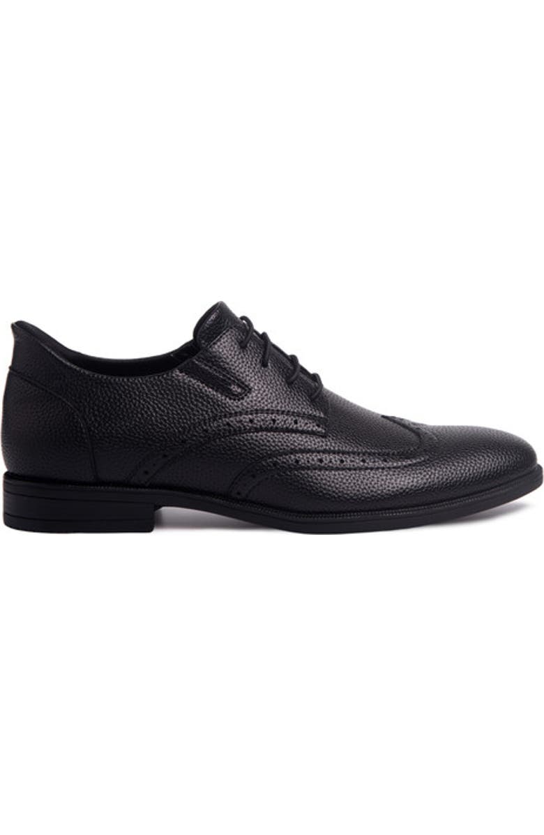 Marc Joseph New York Howard Street Hands Free Technology Leather Wingtip Dress Oxford, Alternate, color, Black Grainy Leather