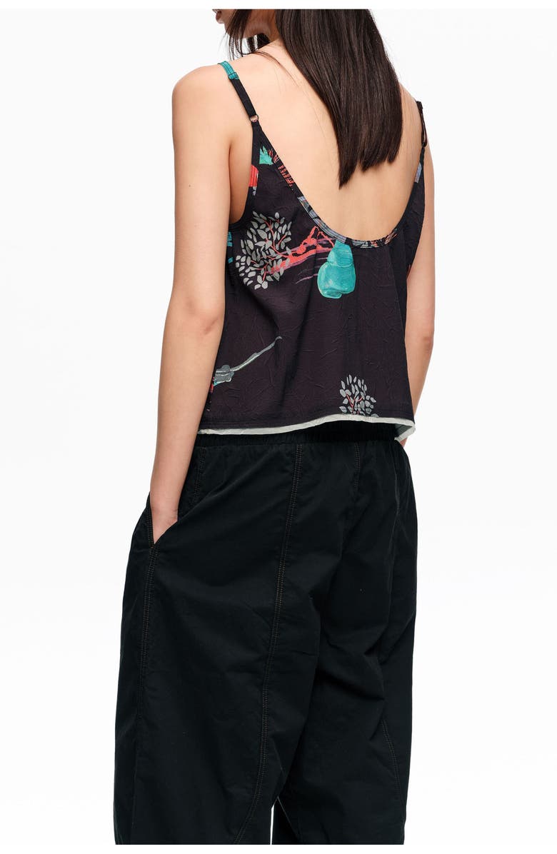 Bimba y Lola Wrinkled Tank Top, Alternate, color, Tortuga Black