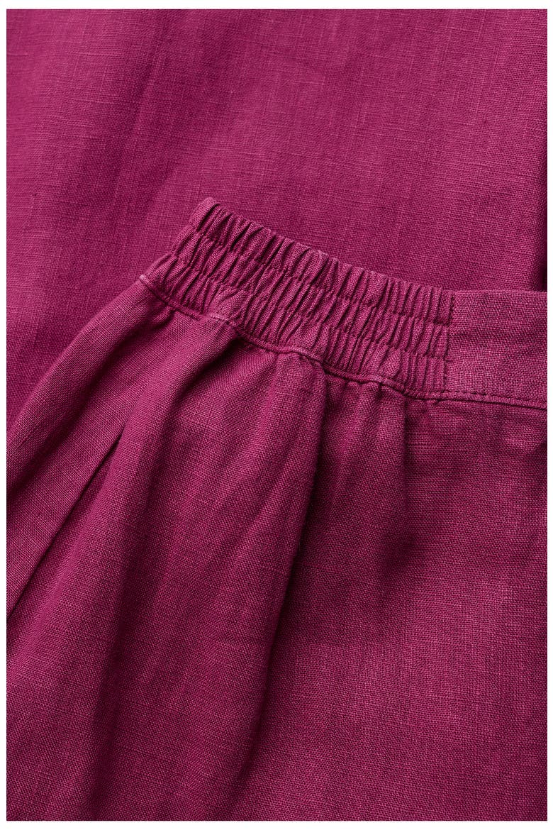 Merrivale Linen Culottes, Alternate, color, DARK FREESIA
