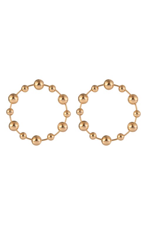 Laundry By Shelli Segal Ball Chain Frontal Hoop Earrings In Gold