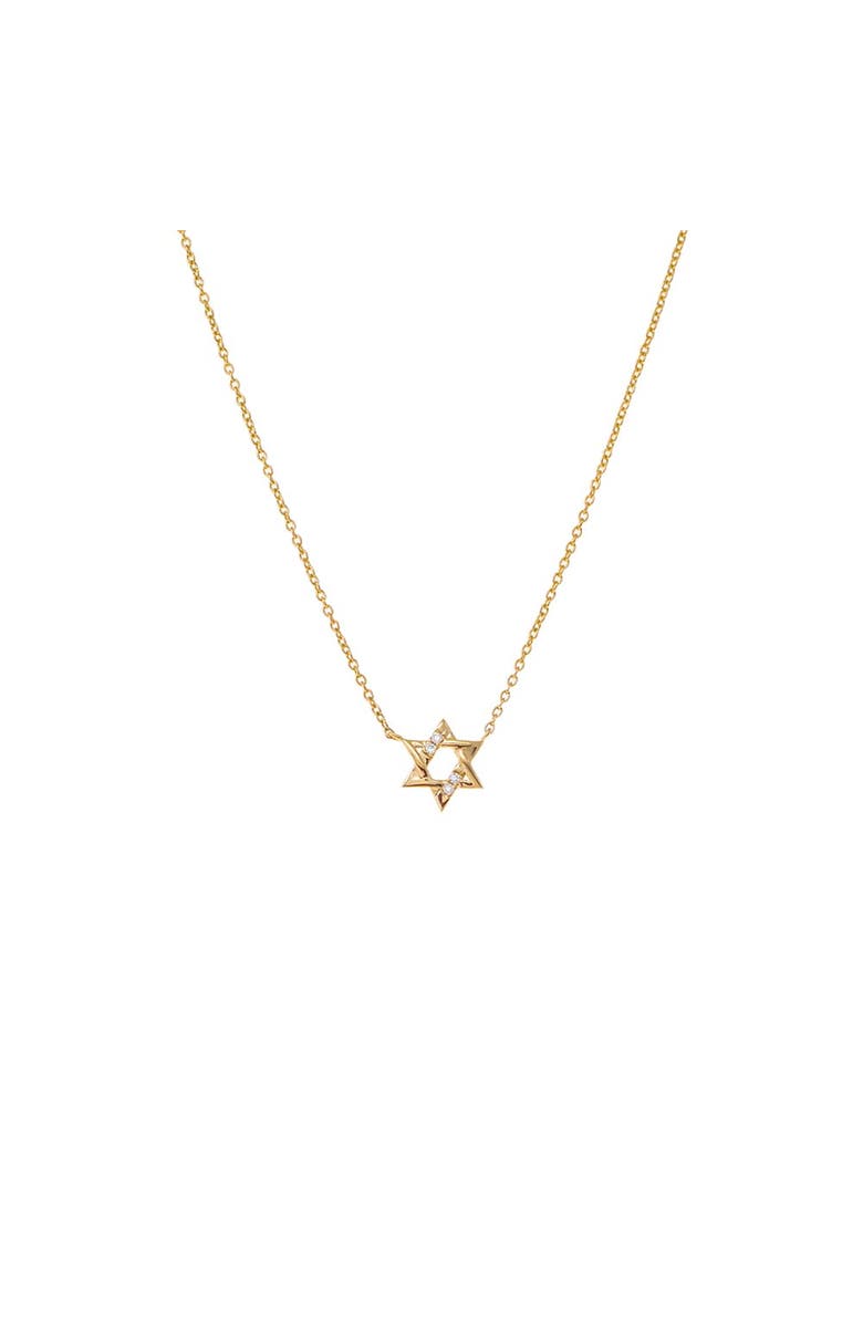 BY ADINA EDEN Diamond Pave/Solid Star Of David Necklace 14K, Main, color, 