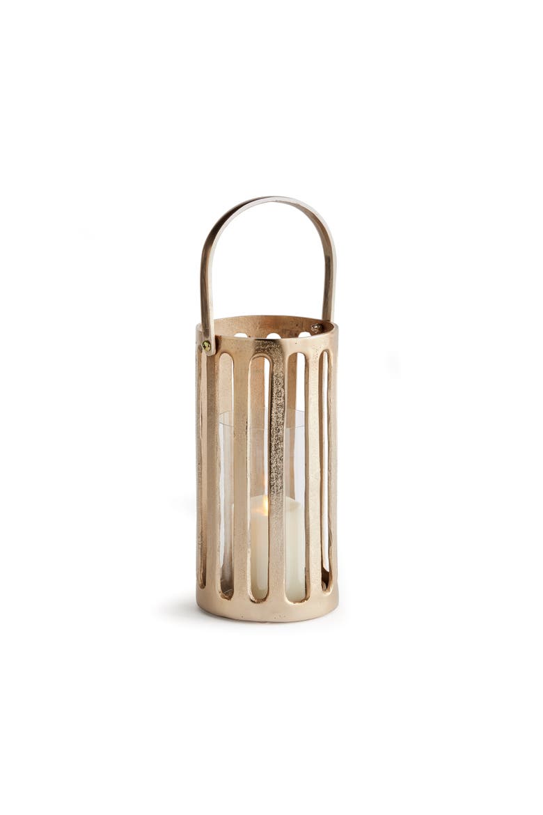 Huxley Hurricane Candle Holder Short, Main, color, Gold