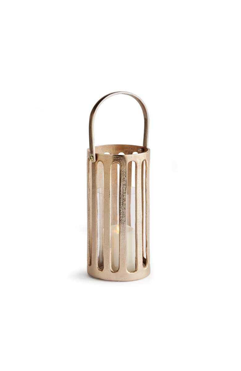 Napa Home & Garden Huxley Hurricane Candle Holder Short, Main, color, Gold