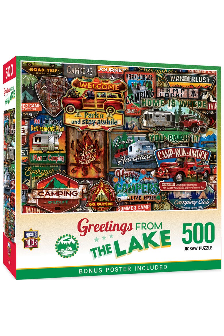 Greetings From The Lake 500pc Puzzle, Main, color, Multicolor