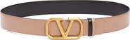 Valentino Garavani VLOGO Buckle Reversible Leather Belt